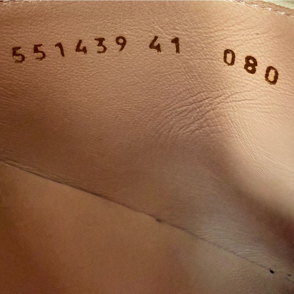 GUCCI Mystic White/ Off-white leather Madelyn Crystal G Mules Block heel  EU 41 - Picture 9 of 9